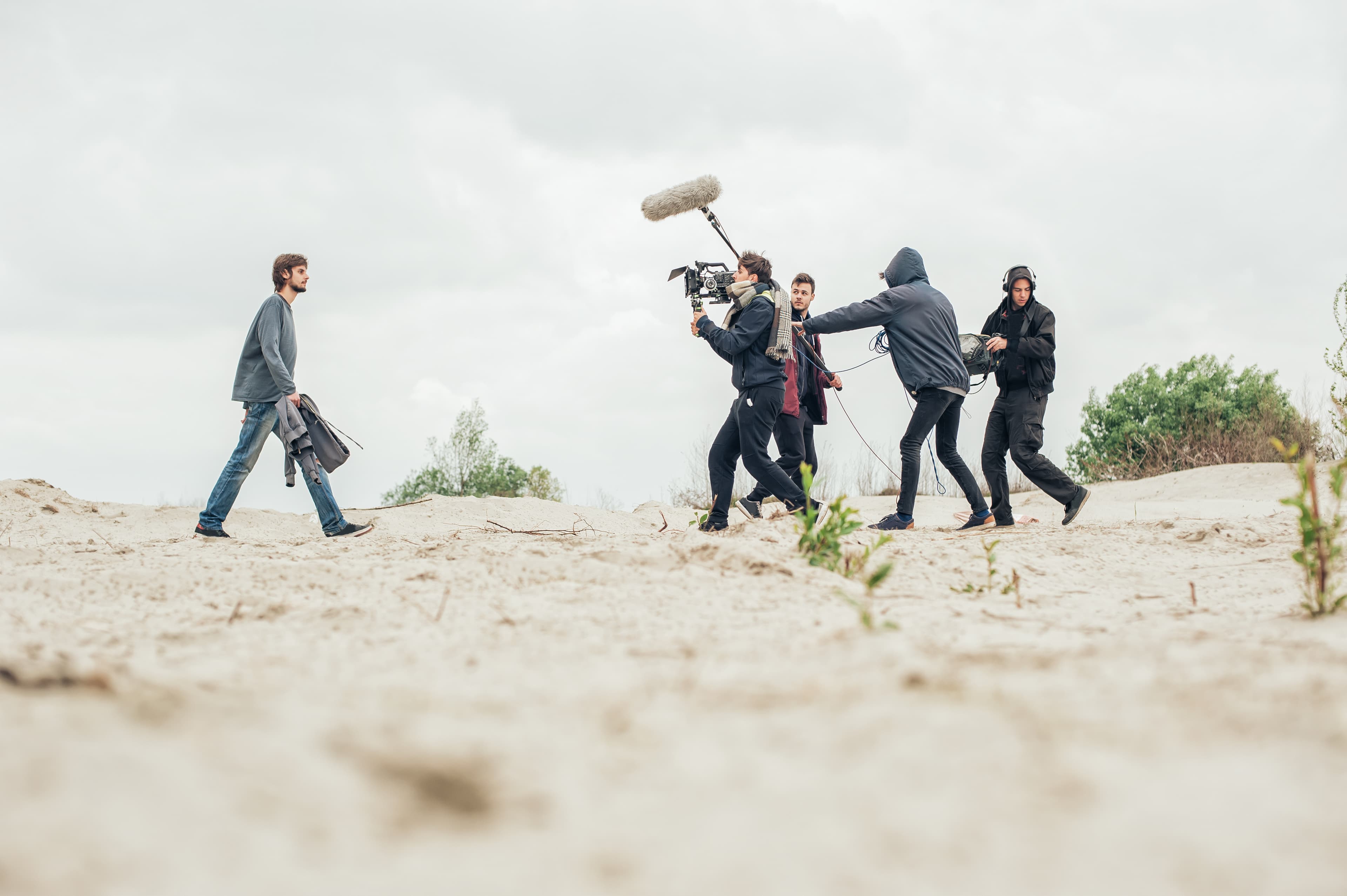 A filmmaker on set